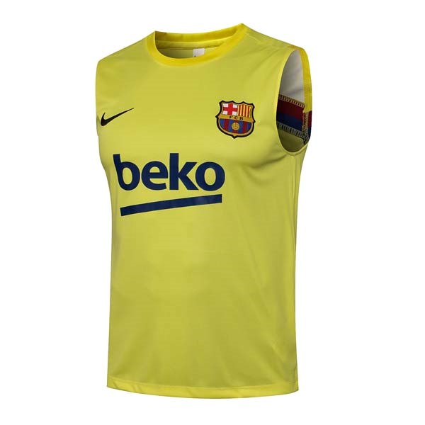 Maillot Barcelone Sans Manches 2022 Jaune